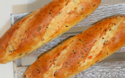 Pumpkin carrot bageta