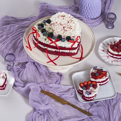 Purple Velvet Valentínske srdiečka 10 ks