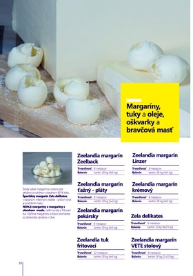 Prehľad margarínov - katalóg 2020