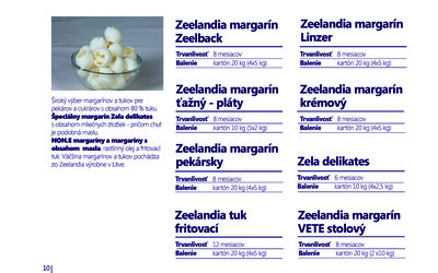 Prehľad margarínov - katalóg 2020